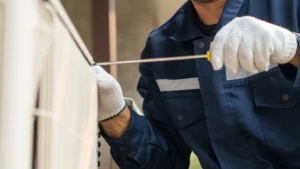 photo of technician working on ductless crop